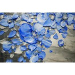 Купить картину "Белая сакура на синем фоне" в стиле 3D Импасто