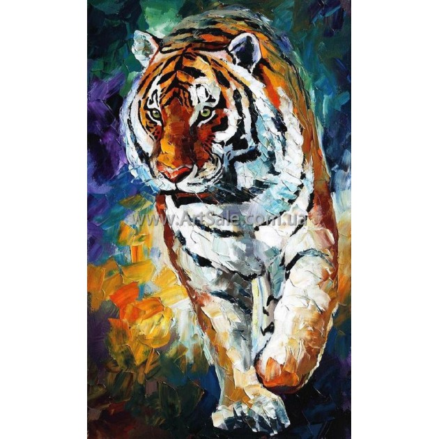 Купить интерьерную картину "Тигр на охоте"