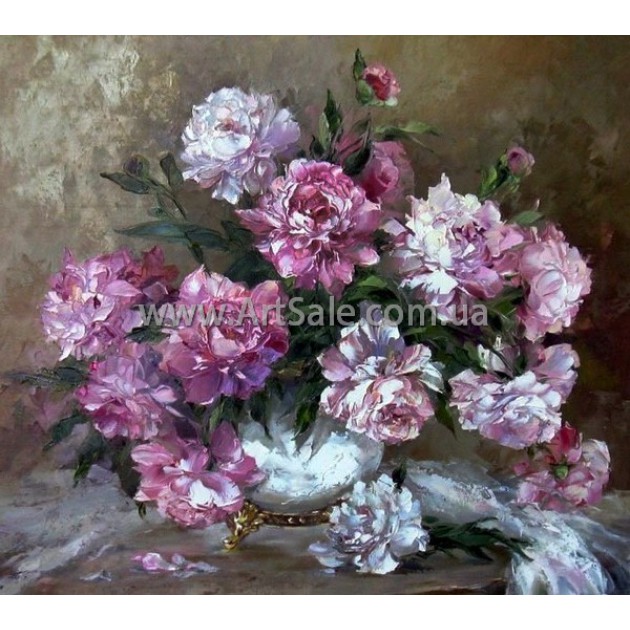 Картины цветы, Пионы ART: FLW0093
