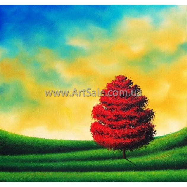 Купить интерьерную картину "Красное Дерево"