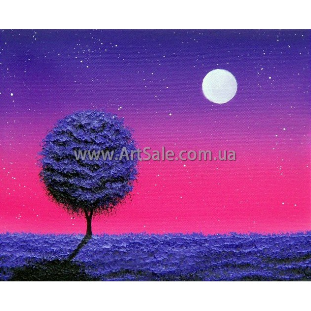 Купить интерьерную картину "Синее Дерево"
