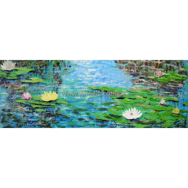 Купить интерьерную картину "Озеро с лилиями"