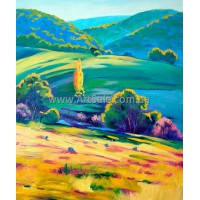 Купить пейзаж маслом "Горный пейзаж"