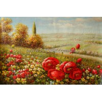 Купить пейзаж маслом Поле
