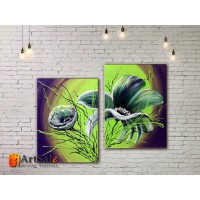 Модульные Картины, рисованные маслом, Art. MJ17_2_017