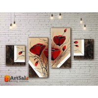 Модульные Картины, рисованные маслом, Art. MJ17_4_033