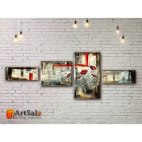 Модульные Картины, рисованные маслом, Art. MJ17_4_045