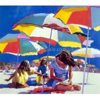 Картина маслом купить "Девушка на пляже"