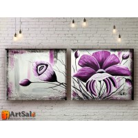 Модульные Картины, рисованные маслом, Art. MKR17_2_023